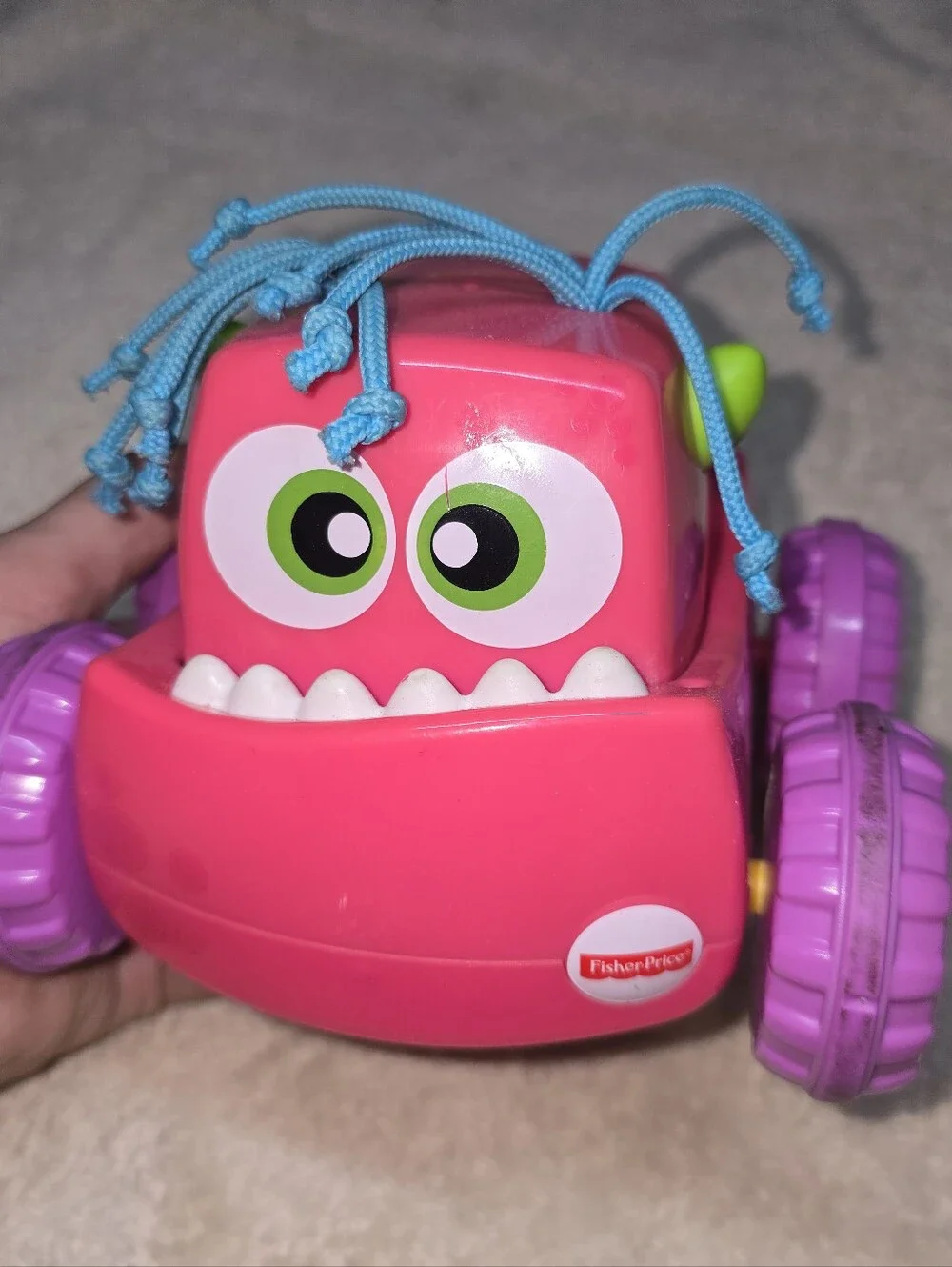 Fisher Price Press N Go Pink Monster Car Truck Baby Infant Toddler Kids Infant